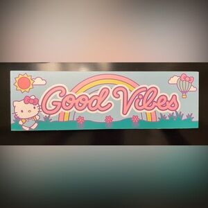 Sanrio Hello Kitty Good Vibes Hanging Wall, Desk or Shelf Decor